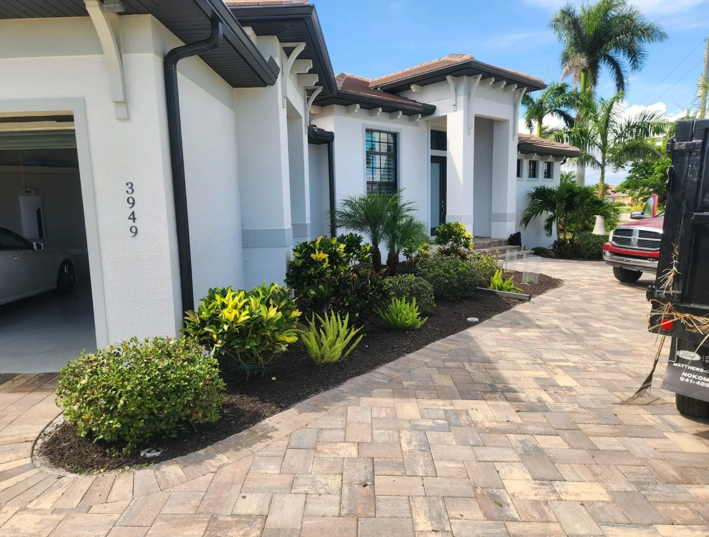 Fresh mulch installation
